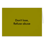 Message against abuse (Front Horizontal)