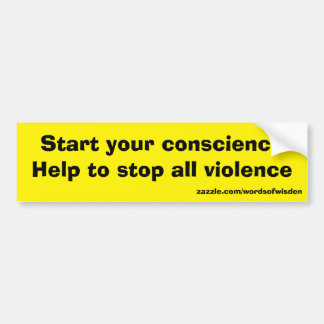 Stop The Violence Bumper Stickers - Car Stickers | Zazzle