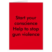 Message against gun violence cards (Front)