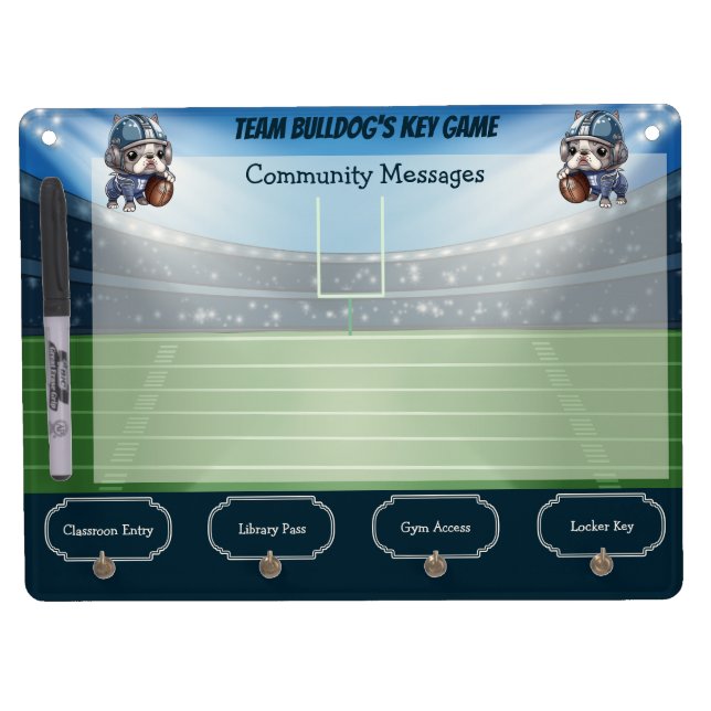 Message Board French bulldog Teacher-Coach-Student (Front)