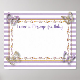 Message for Baby, Baby Shower Keepsake Poster