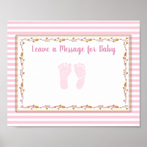 Message for Baby Baby Shower Keepsake Poster