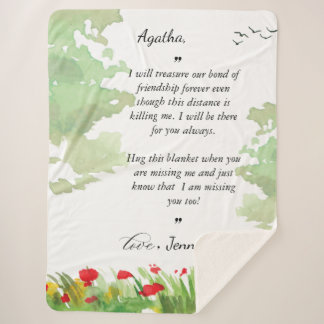 Message for Bestfriend Blanket | Blush Floral 