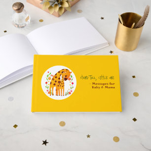Message for Mama and Baby Giraffe Foil Guest Book