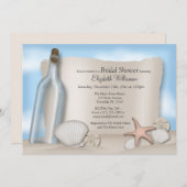 Message from a Bottle Beach Bridal Shower Invitation (Front/Back)