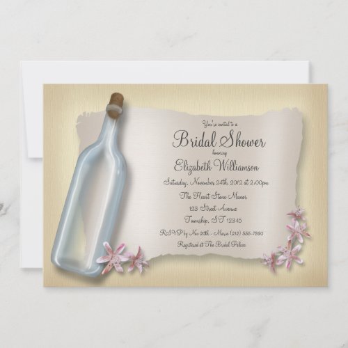 Message from a Bottle ~ Bridal Shower Invitations