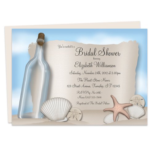 Message from a Bottle _ Bridal Shower Invitations