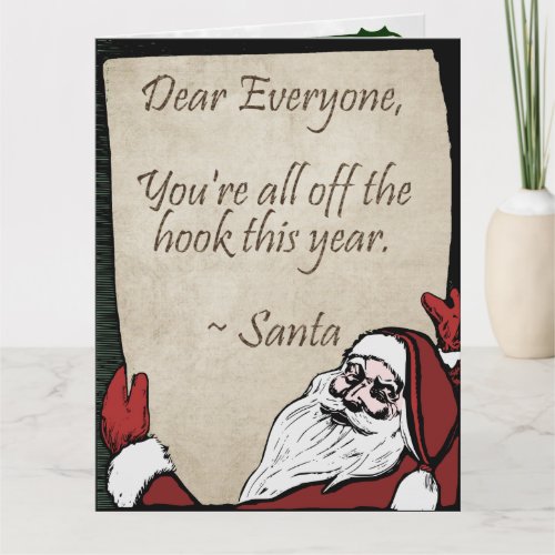 Message From Santa _ Nice Version Card