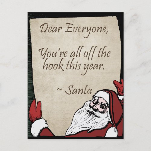 Message From Santa _ Nice Version Holiday Postcard