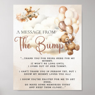 MESSAGE FROM THE BUMP Baby Shower GAME Poster