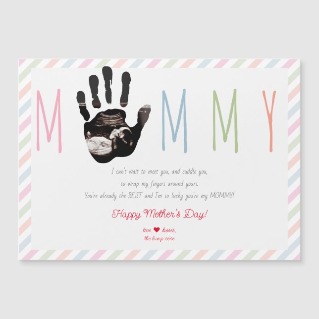 Message from the Bump Ultrasound 1st Mother's Day Magnetic Invitation (Front)