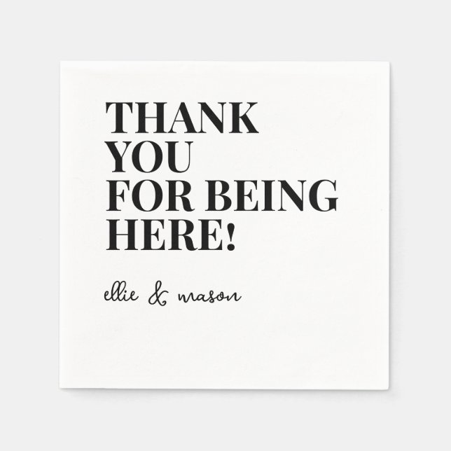 Message from the couple | Wedding Engagement Party Napkins (Front)