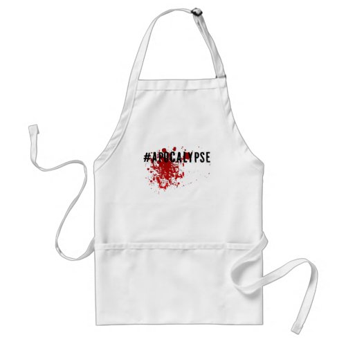 Message Gift Hashtag Spin Zombie Horror Adult Apron