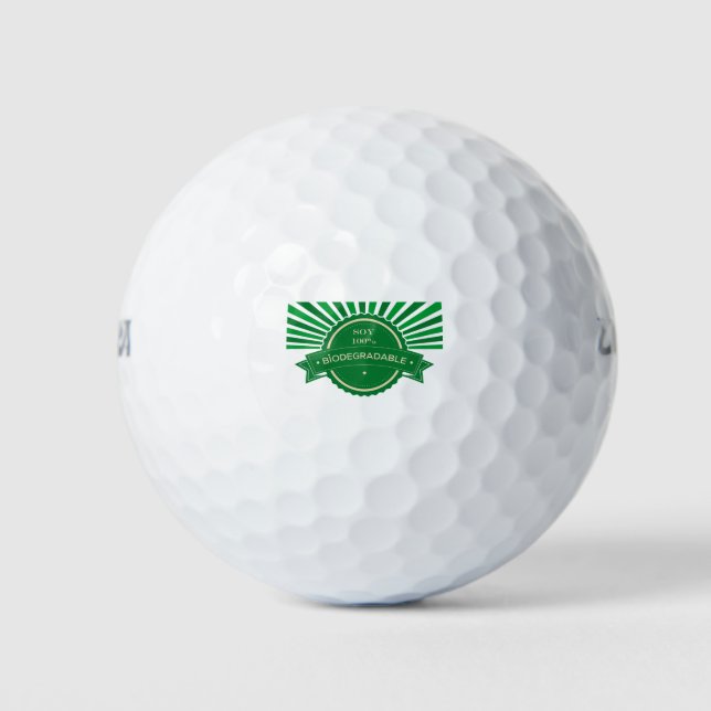 Message I Am 100% Biodegradable Golf Balls (Front)