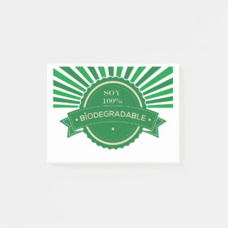 Message I'm 100% Biodegradable Post-it Notes