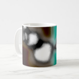 Message in a Bottle: Abstract Brown, Teal, B & W Coffee Mug