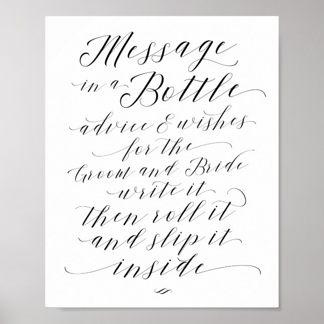 Message in a Bottle Alternative Guest Book Sign (Front)