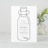 Message In a Bottle | Baby Shower Invite (Standing Front)