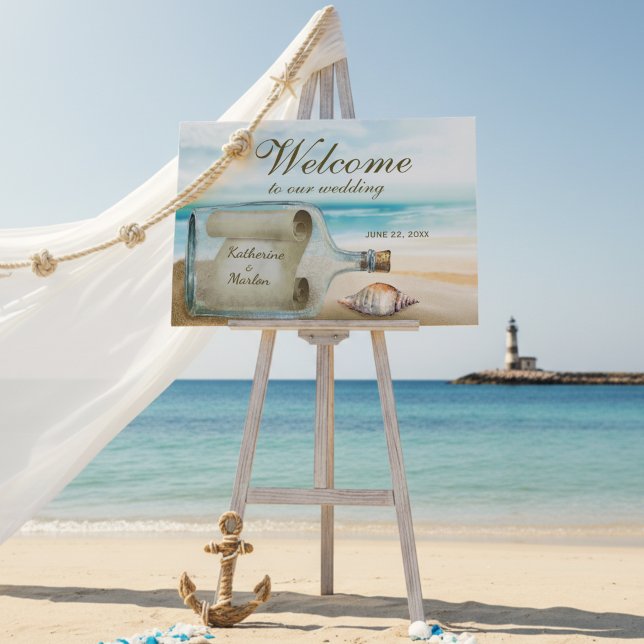 Message in a Bottle Beach Wedding Welcome Sign (Creator Uploaded)