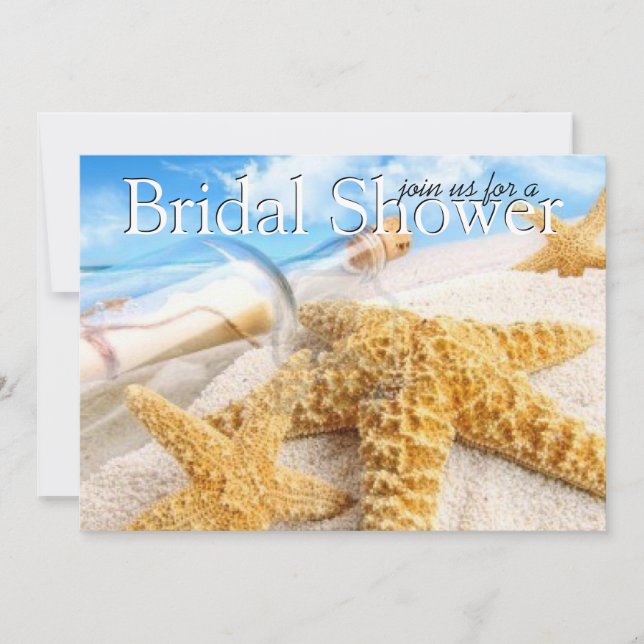 Message in a Bottle Bridal Shower Invitations (Front)