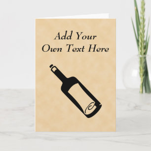 Message in a bottle. card