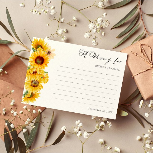 Message In A Bottle Card | Sunflower Fall Wedding (Creator Uploaded)