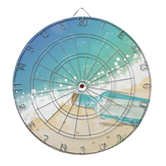Message in a Bottle Dart Board (Front)