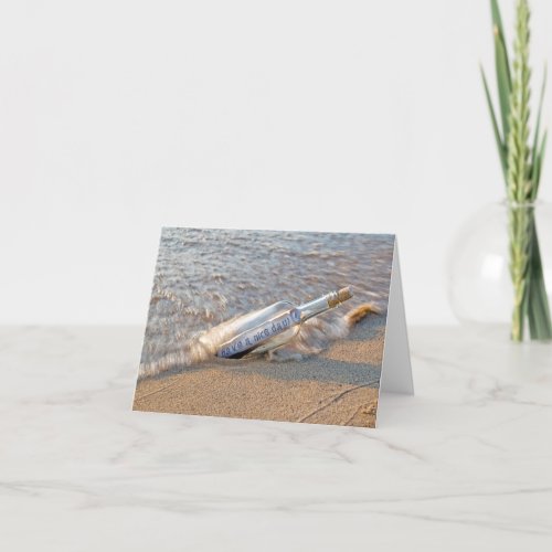 message in a bottle for friend card