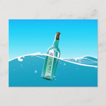 Message In A Bottle  Message Postcard by zlatkocro at Zazzle