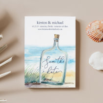 Message in a Bottle Save the Date Card