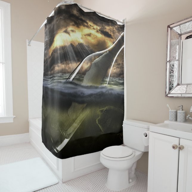 Message in a Bottle Shower Curtain (In Situ)