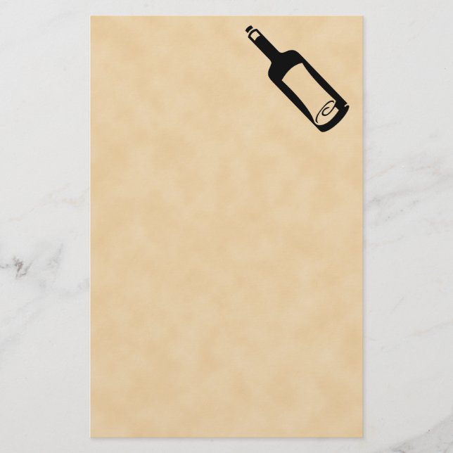 Message in a bottle. stationery (Front)