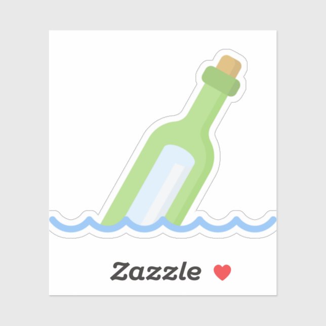Message in a bottle sticker (Sheet)