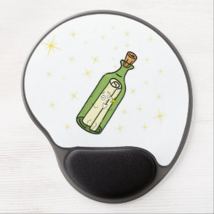 Message in a bottle theme gel mouse pad