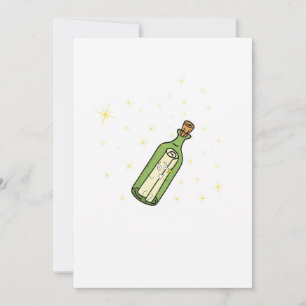 Message in a bottle theme invitation
