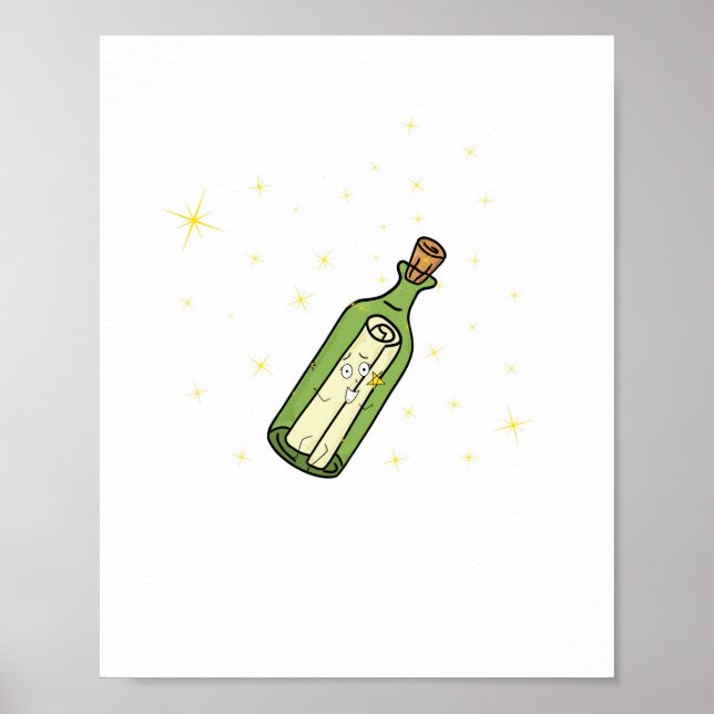 Message in a bottle theme poster (Front)