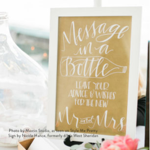 Message in a Bottle Wedding Guestbook Sign