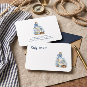 Message In Bottle Sailboat Birthday RSVP Enclosure Card