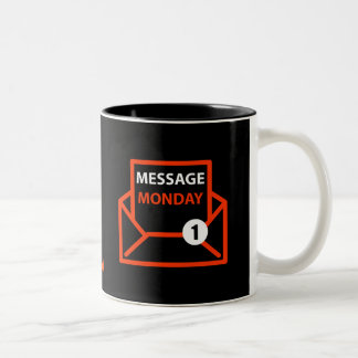 Message Monday Black Mug