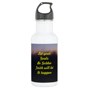 Message of faith water bottle