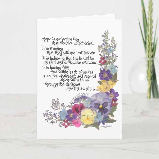 Message of Hope card (Front)