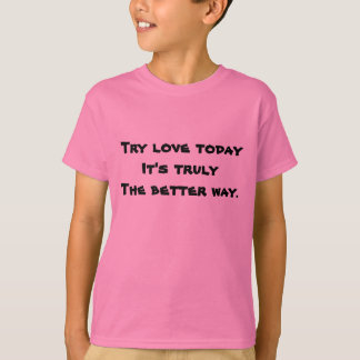 Message of love kids t-shirts