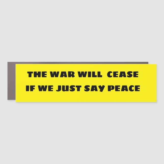 MESSAGE OF PEACE CAR MAGNET (Front)