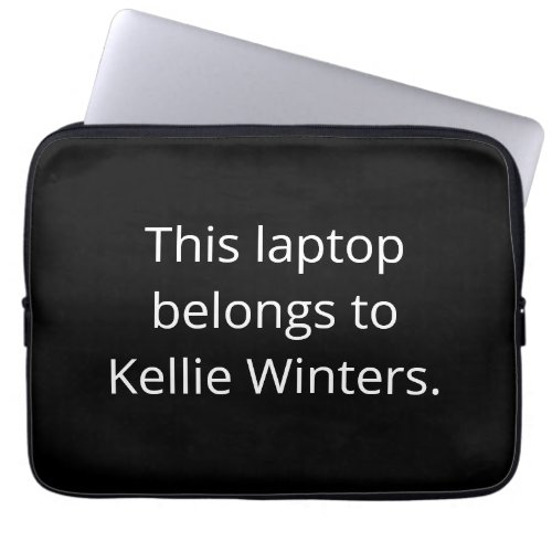 Message of Possession Black and White Laptop Sleeve