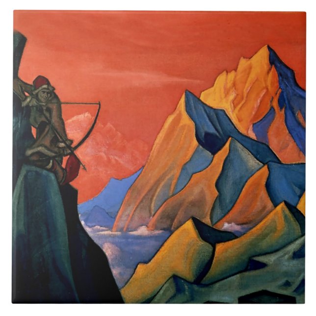 “Message of Shambala” by Nicholas Roerich Ceramic Tile (Front)