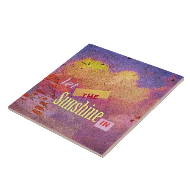 Message on a Wall Ceramic Tile (Side)