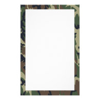 Message on Camo Stationery