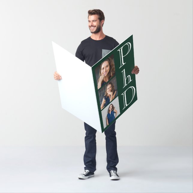 Message Photo Green PhD Graduation Card (In Situ)