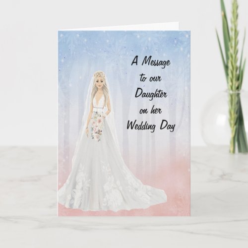 Message to Daughter on Wedding Day from Parents Card