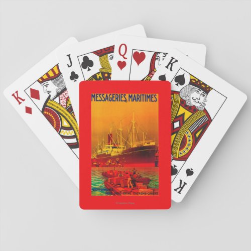 Messageries Maritimes Vintage PosterEurope Playing Cards